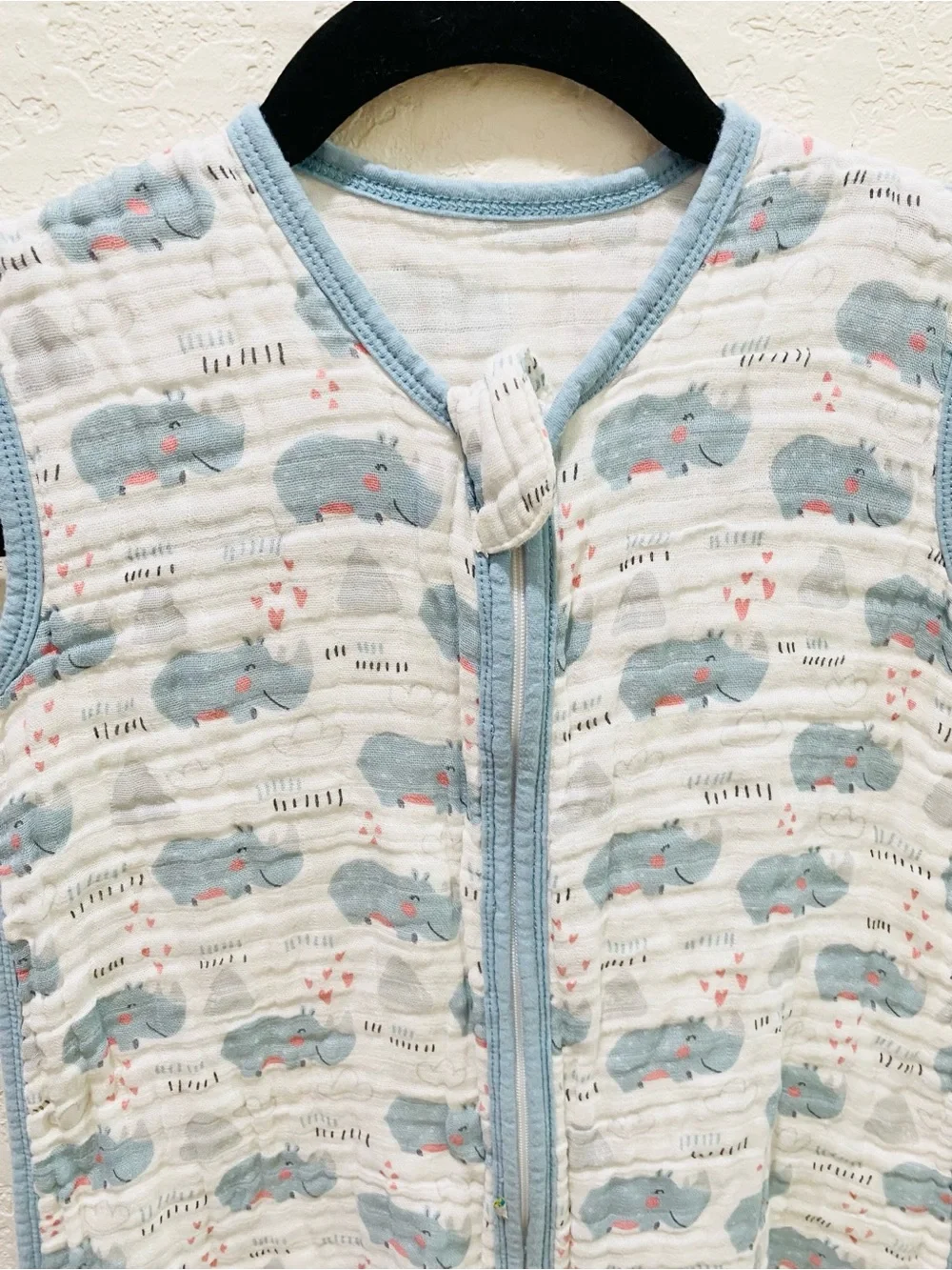 Tado Muslin Organic Cotton Rhino Baby Sleep Sack Wearable Blanket Organic Cotton